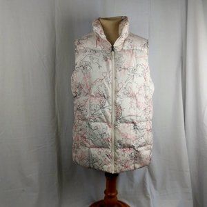 Land's End Down Puffer Vest Floral Size M (10-12)